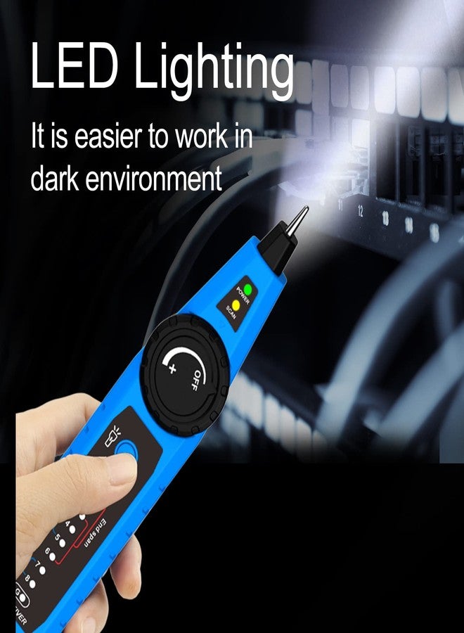 Noyafa NF-810 Multifunctional Network Tester， Ethernet LAN Network Wire Tracker with Telephone Line Tester , Network line Scanning, Power Cable Scanning and POE Switch Test Functions - Image 4